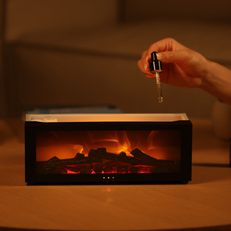 Flame Humidifier | Kamin-Aroma-Diffuser für warme Wohlfühlatmosphäre
