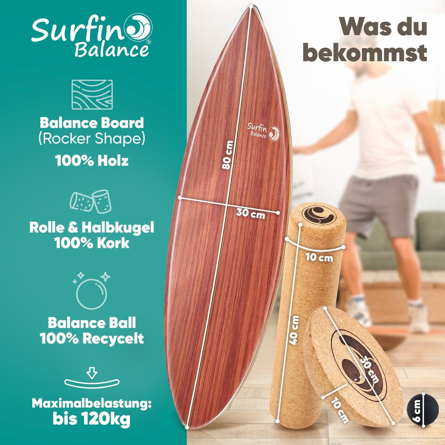 RideBalance™ Komplett-Trainer für eine stärkere Rumpfmuskulatur