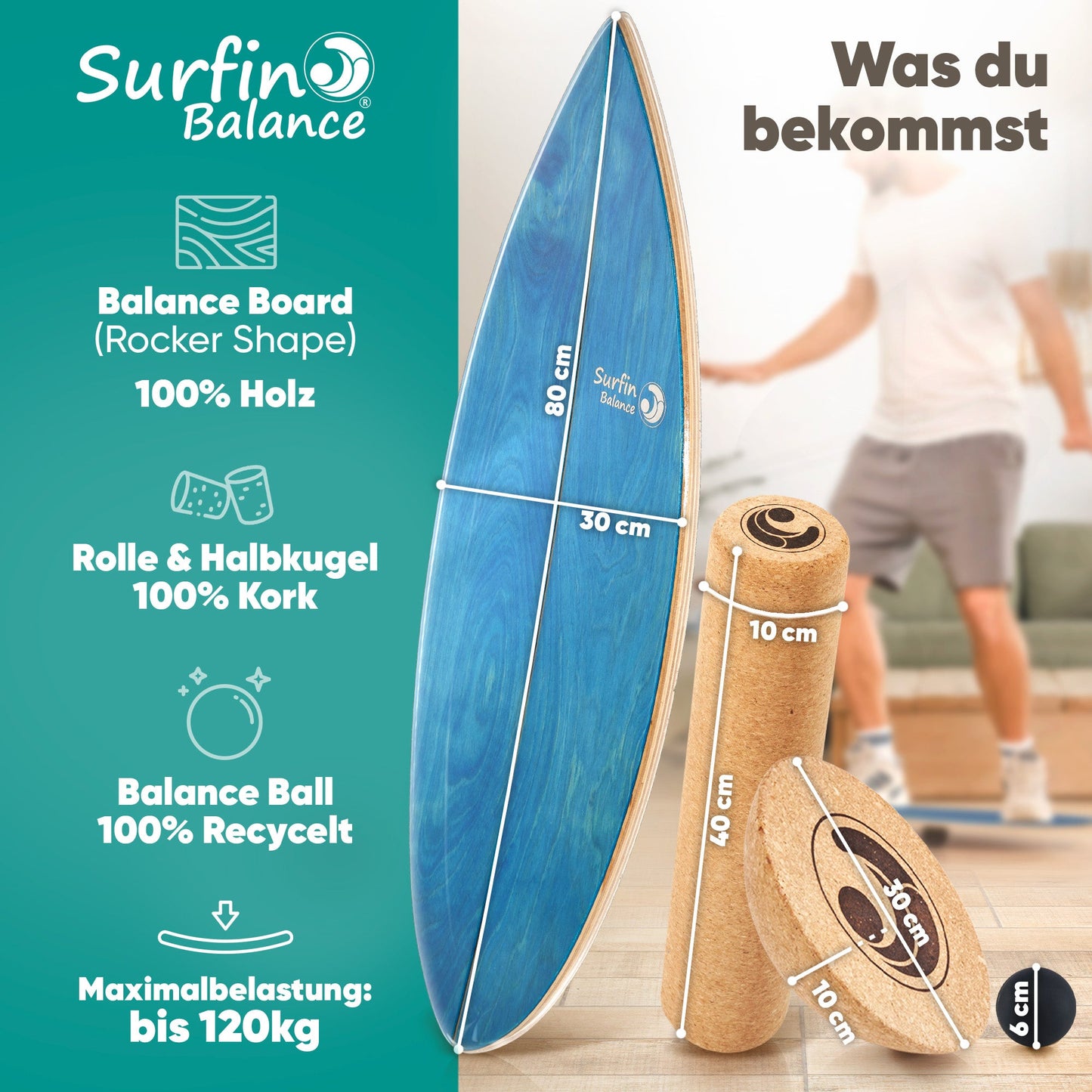 RideBalance™ Komplett-Trainer für eine stärkere Rumpfmuskulatur