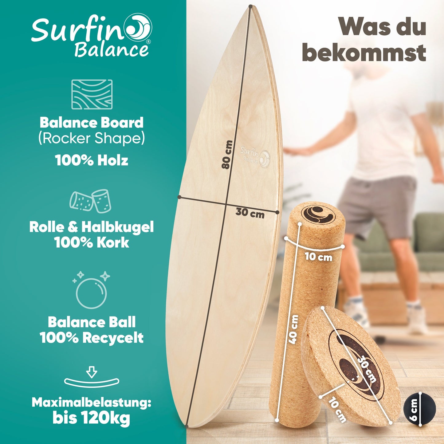 RideBalance™ Komplett-Trainer für eine stärkere Rumpfmuskulatur