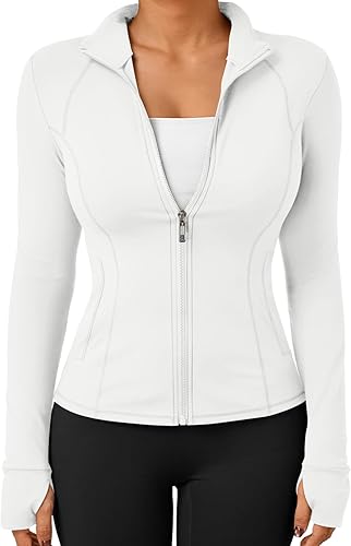 FlexFit Damen Sportjacke | Leichte Fitnessjacke mit Reißverschluss