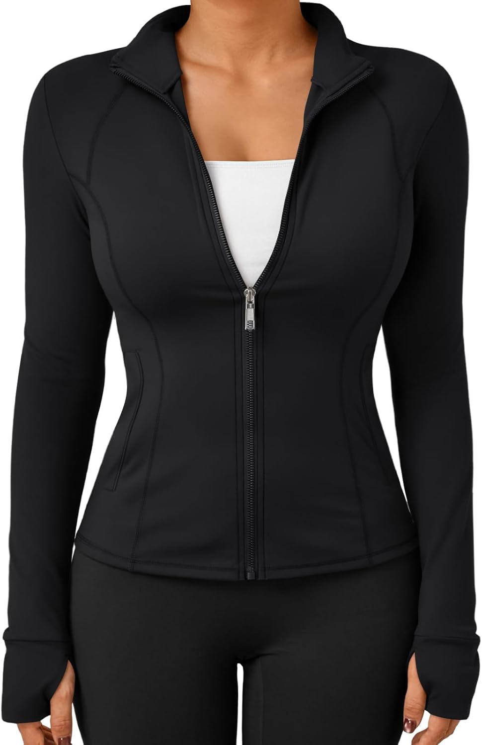 FlexFit Damen Sportjacke | Leichte Fitnessjacke mit Reißverschluss
