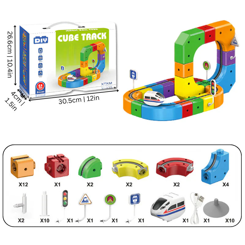 DIY Cube Track – Creatief & Actief | Creatieve DIY Treinbaan