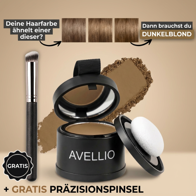 1 + 1 GRATIS | Avellio | Sofort Ansatz- und Grauhaar Abdeckung in Sekunden