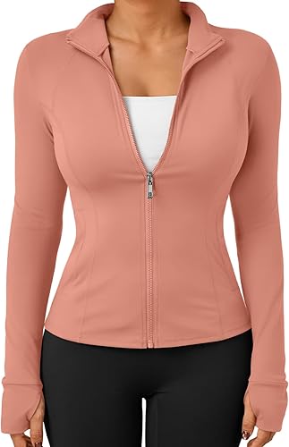 FlexFit Damen Sportjacke | Leichte Fitnessjacke mit Reißverschluss