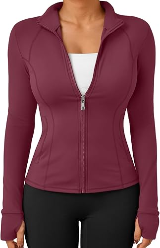 FlexFit Damen Sportjacke | Leichte Fitnessjacke mit Reißverschluss