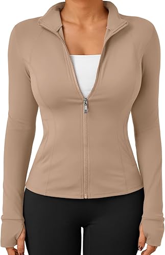 FlexFit Damen Sportjacke | Leichte Fitnessjacke mit Reißverschluss