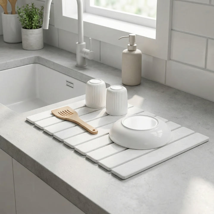 Stein Abtropfmatte | Saubere, trockene Arbeitsflächen ohne Aufwand
