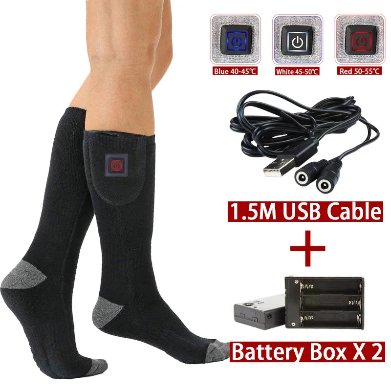 ThermaStep™ | USB Wiederaufladbare Elektrisch Beheizte Socken für den Außenbereich