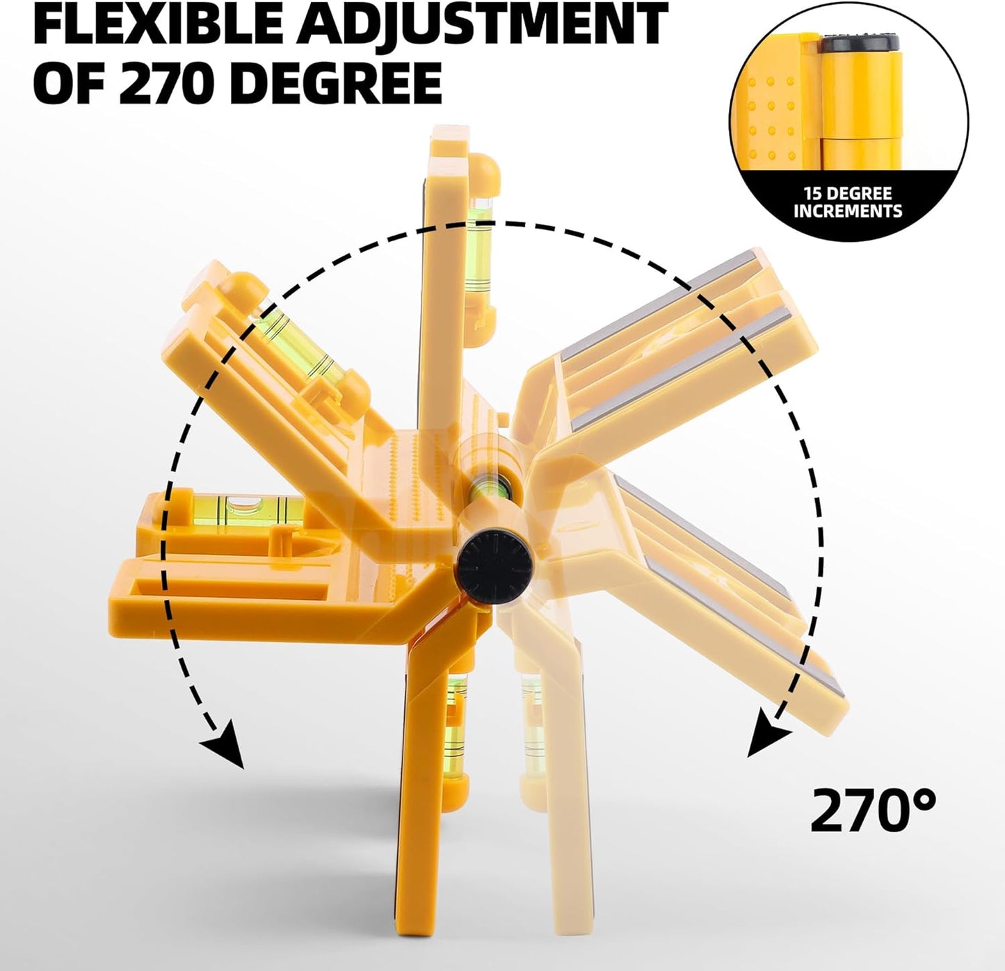 50% RABATT | LevelPro™ | 270° verstellbare Pfosten-Wasserwaage mit Magnet- & Elastikbefestigung