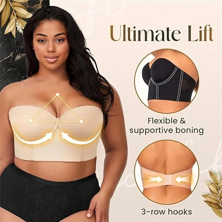 1+1 GRATIS | CurveUp™ | Unsichtbarer Push-Up BH | trägerloser Halt für rückenfreie & elegante Outfits