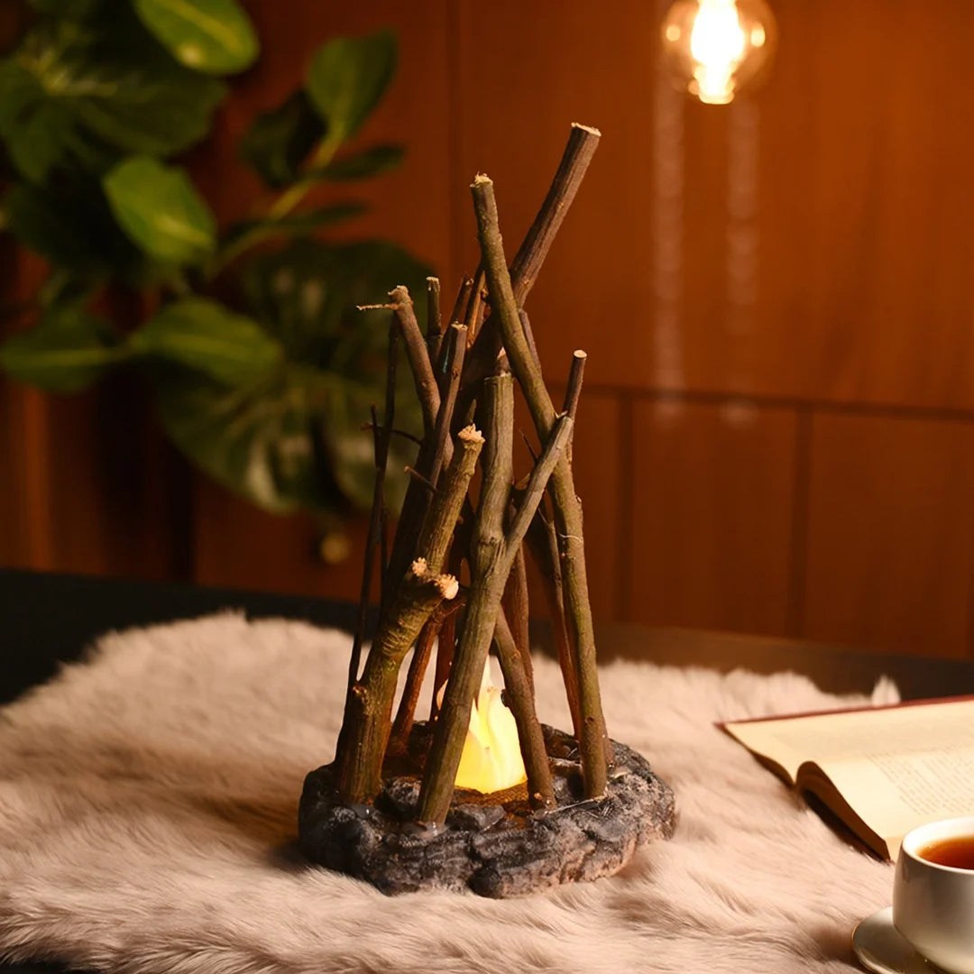 GlowWood™ | Gemütliche rustikale Wärme mit beruhigendem Umgebungslicht