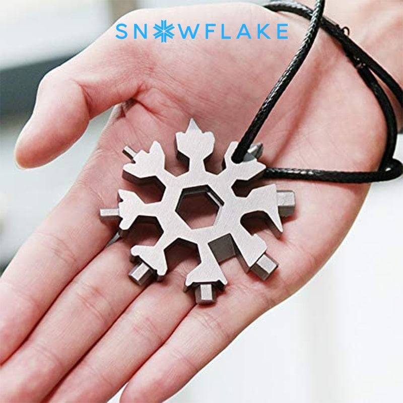 Snowflake | 18-in-1 Multitool aus Edelstahl für Outdoor-Abenteuer