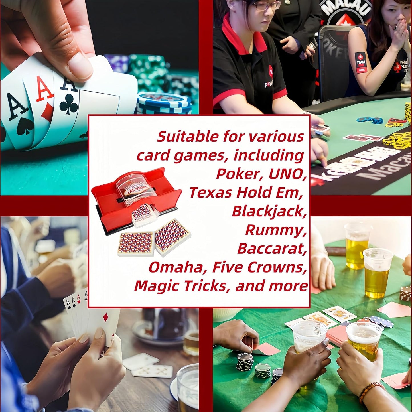 ShuffleMaster™ | Manuelle Kartenmischmaschine für 2 Decks