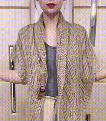 StrickSchick | Strick-Schal mit Lederbuckle