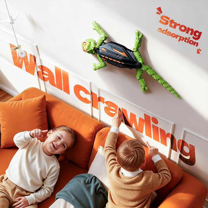 LOVILDS™ Wall Crawler Gecko | LED RC-Spielzeug mit 360°-Stunts