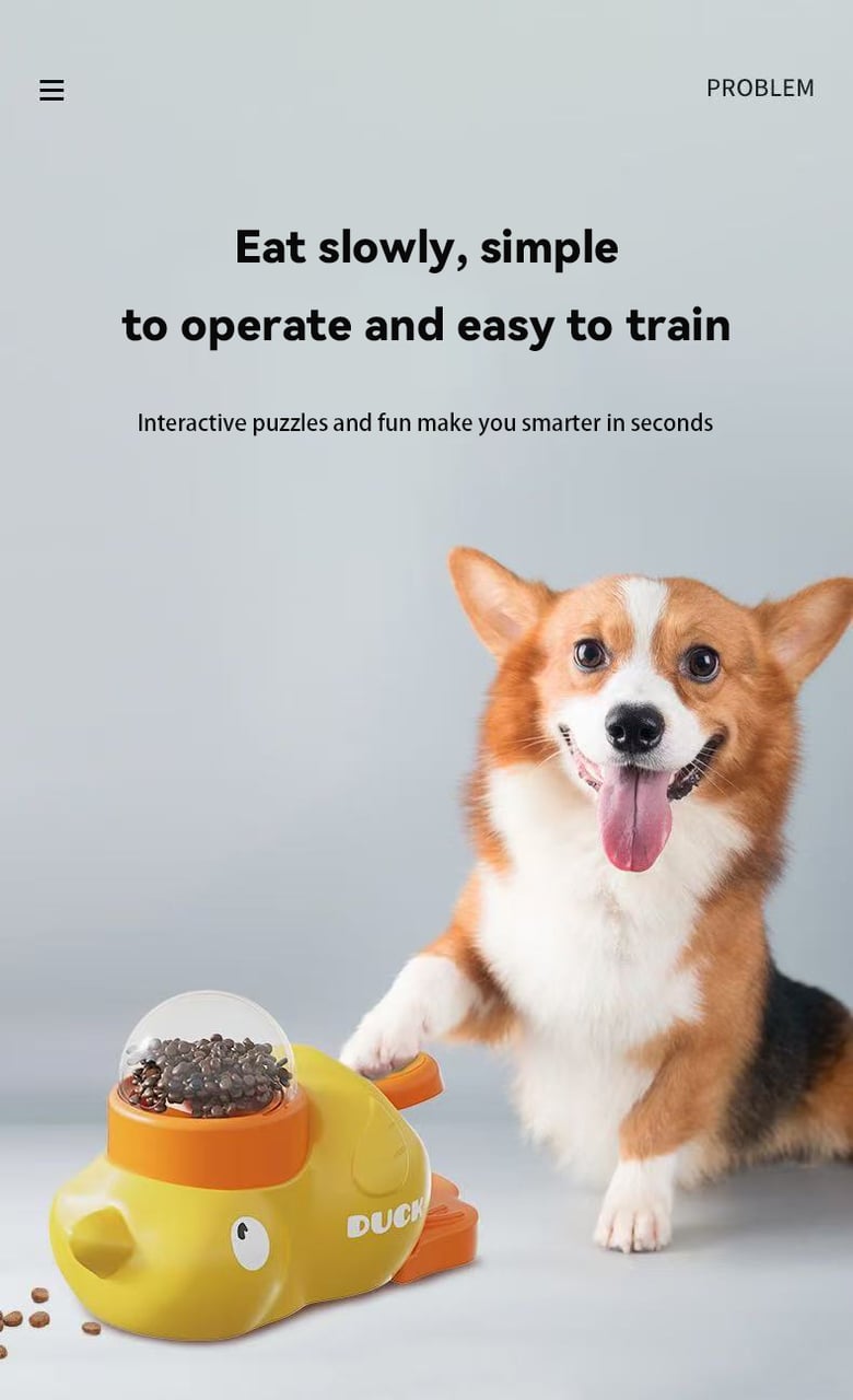 DuckFun™ | Interaktiver Mini-Futterspender für Haustiere