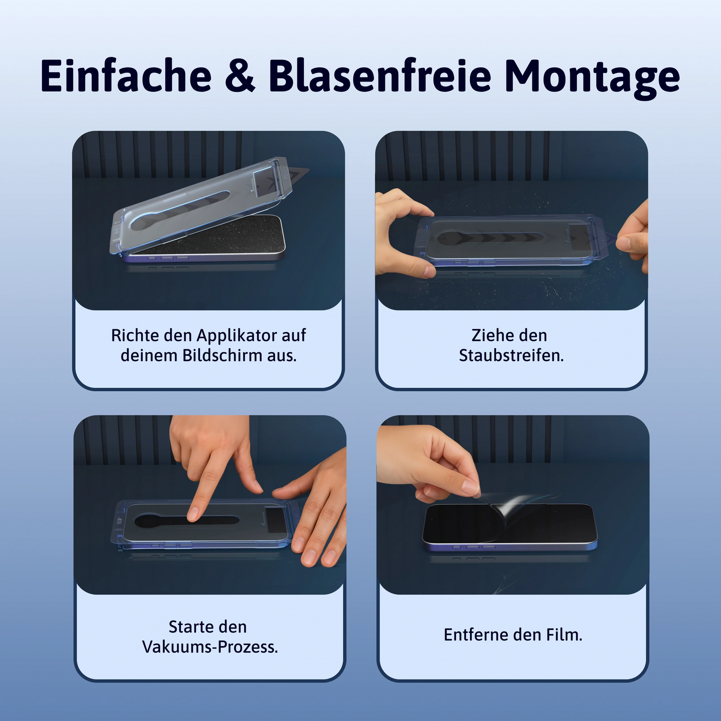 EvoShield™ 3-in-1-Displayschutz für das iPhone mit 9H-Schutz