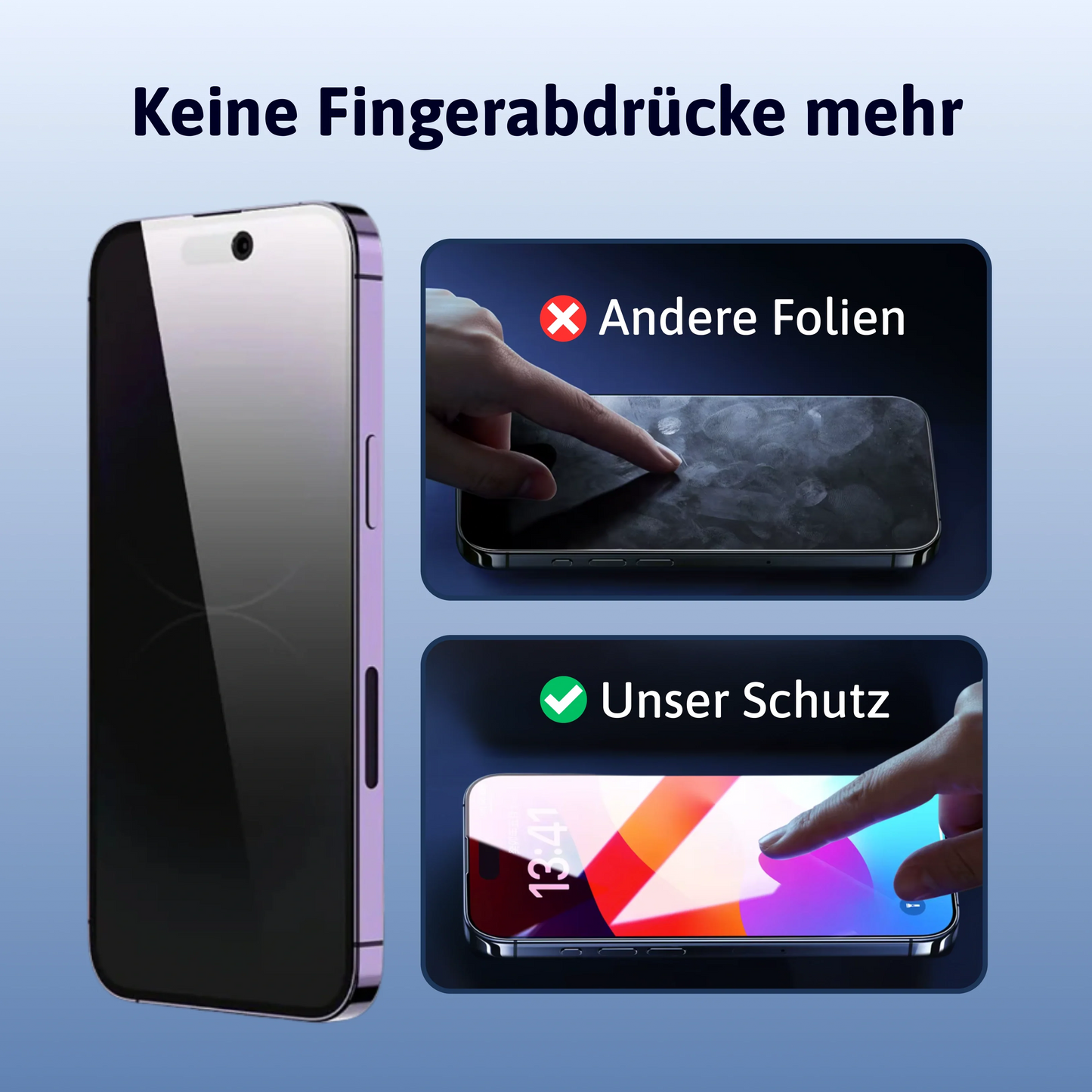 EvoShield™ 3-in-1-Displayschutz für das iPhone mit 9H-Schutz
