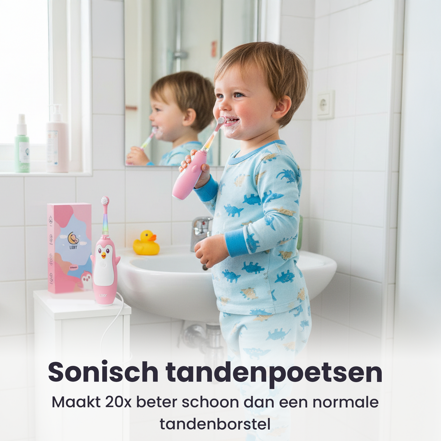PinguSmile™ – Elektrische Kinderzahnbürste mit sanfter LED-Beleuchtung