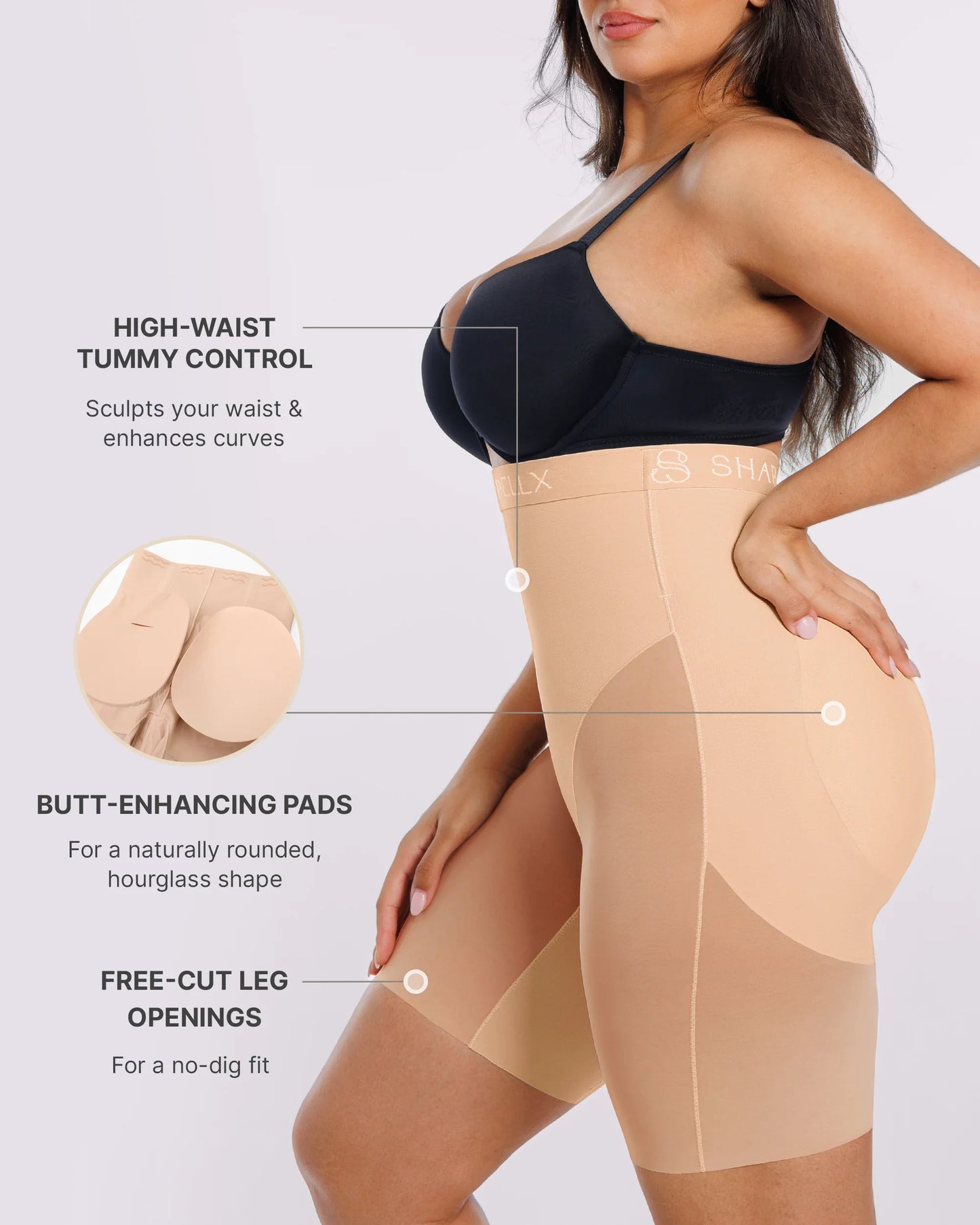 BOOT-YEAH™ MeshSmooth™ High-Waisted Mid Thigh Short
