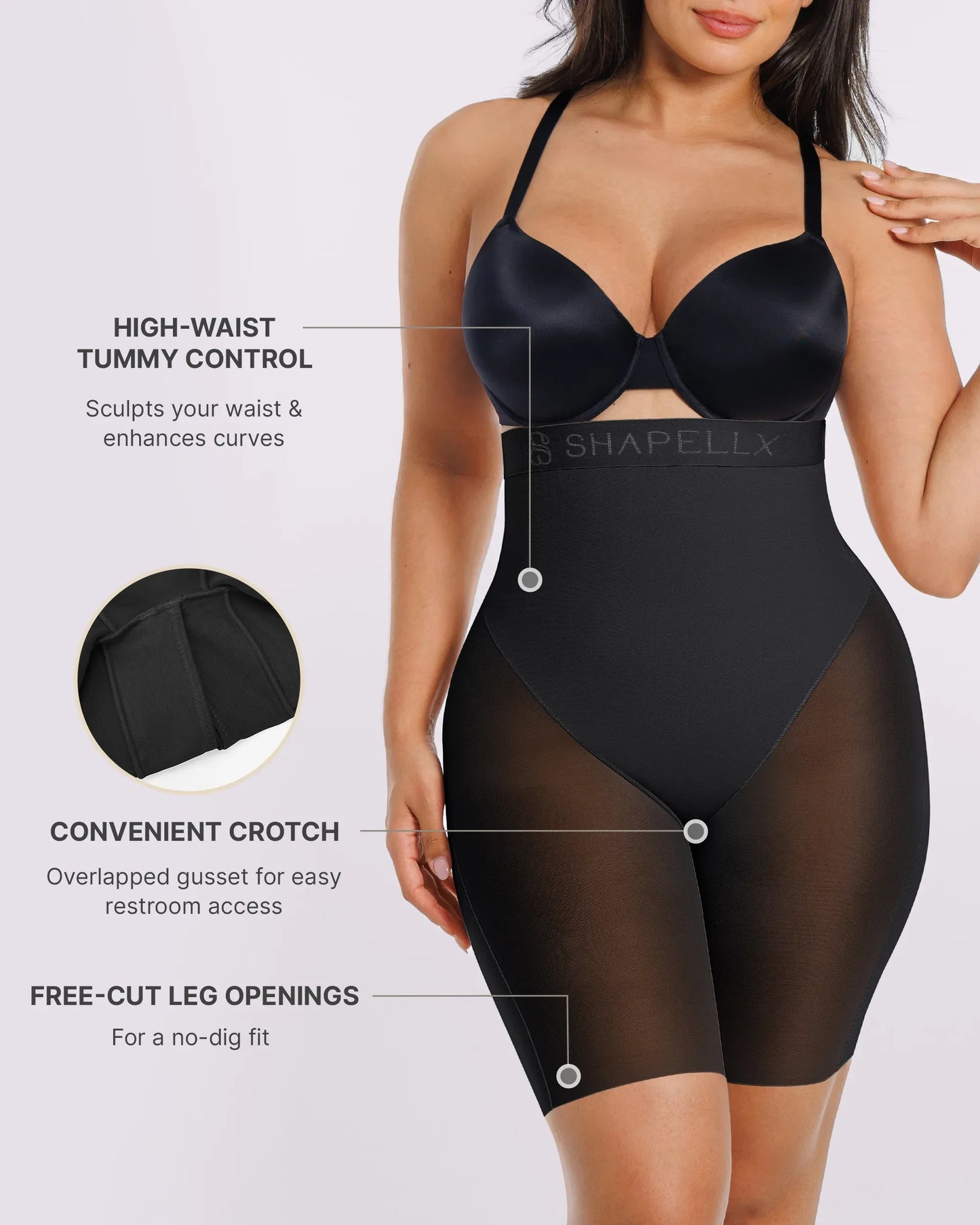 BOOT-YEAH™ MeshSmooth™ High-Waisted Mid Thigh Short