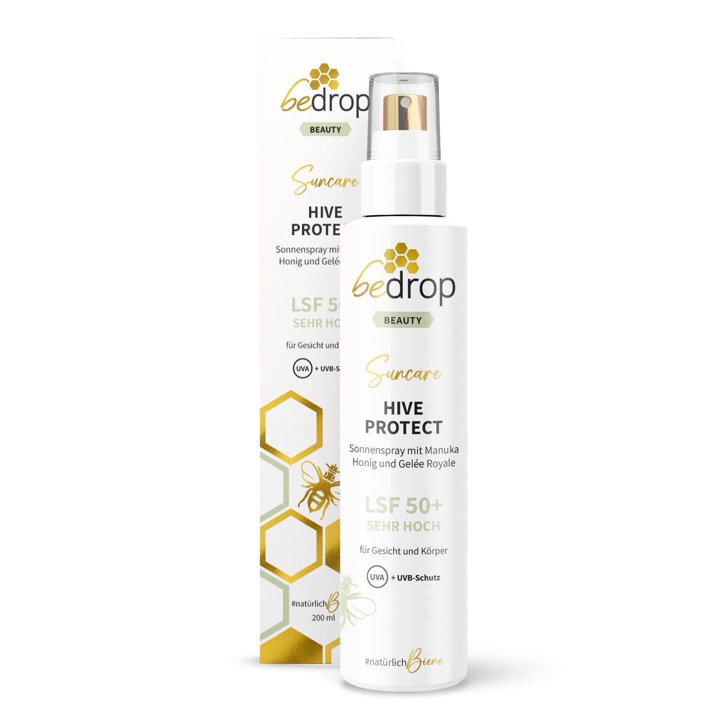 BeeShield™ – LSF 50+ Sonnenschutzspray mit Manuka-Honig
