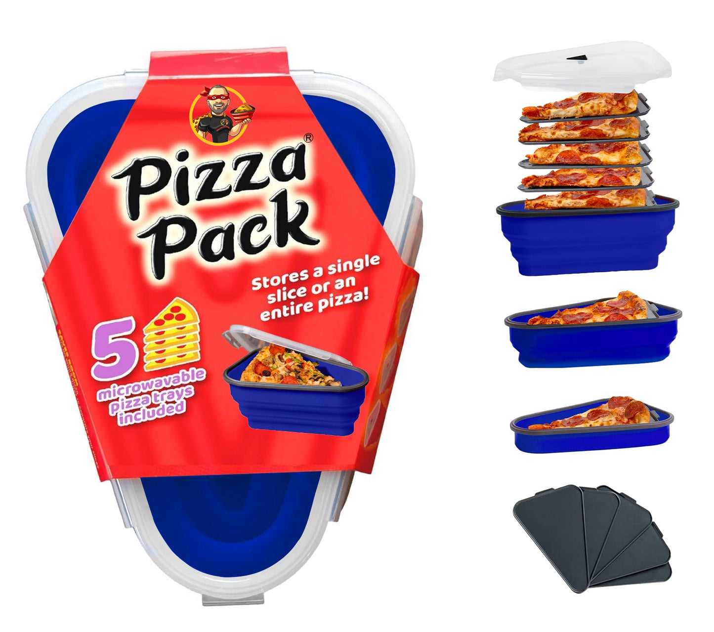 PizzaPack | Platzsparender Pizza-Container für den Kühlschrank