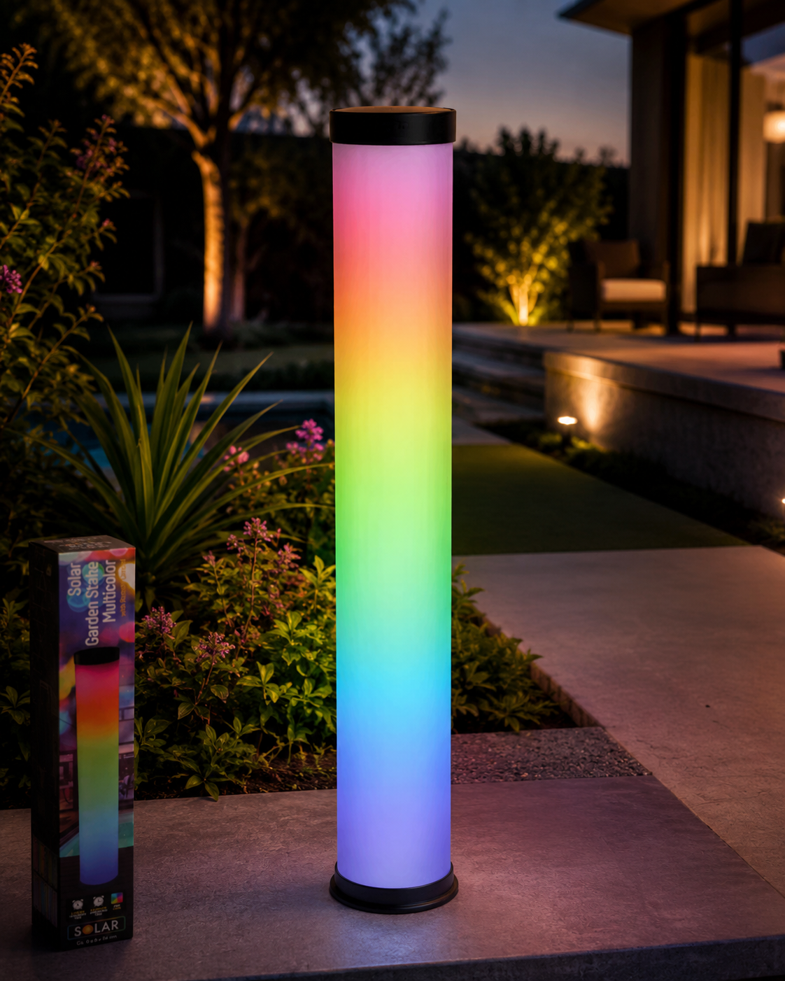 SpaceDonut™ Solar Gartenleuchte | Farbige Stimmung ohne Kabel