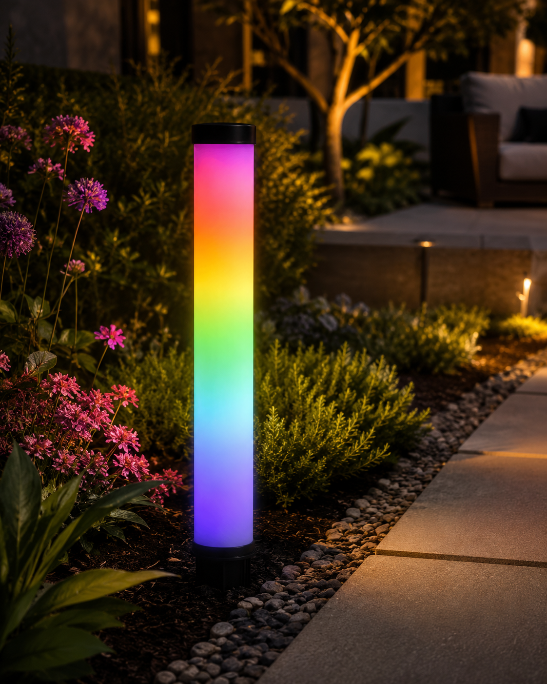 SpaceDonut™ Solar Gartenleuchte | Farbige Stimmung ohne Kabel