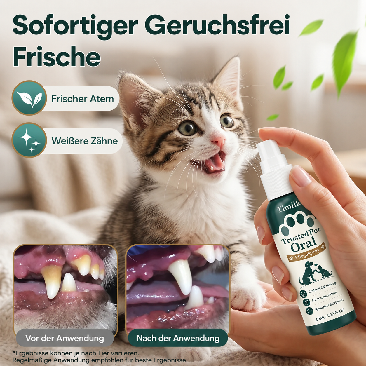 Timilk® TrustedPet Oral Care Spray | Einfache tägliche Zahnpflege