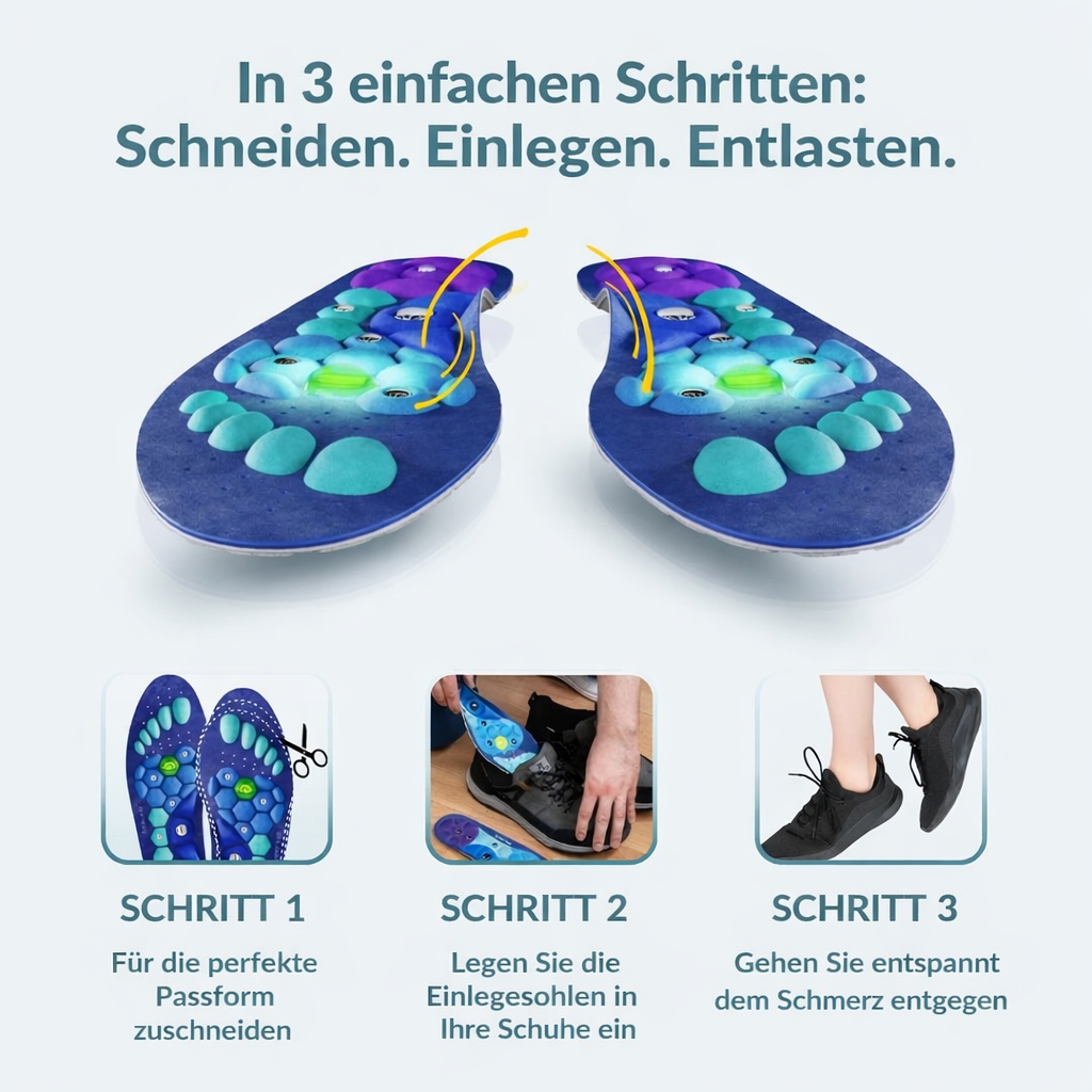 1 + 1 GRATIS | Relivora™ | Magnetische Einlegesohlen für mehr Bewegung & Leichtigkeit