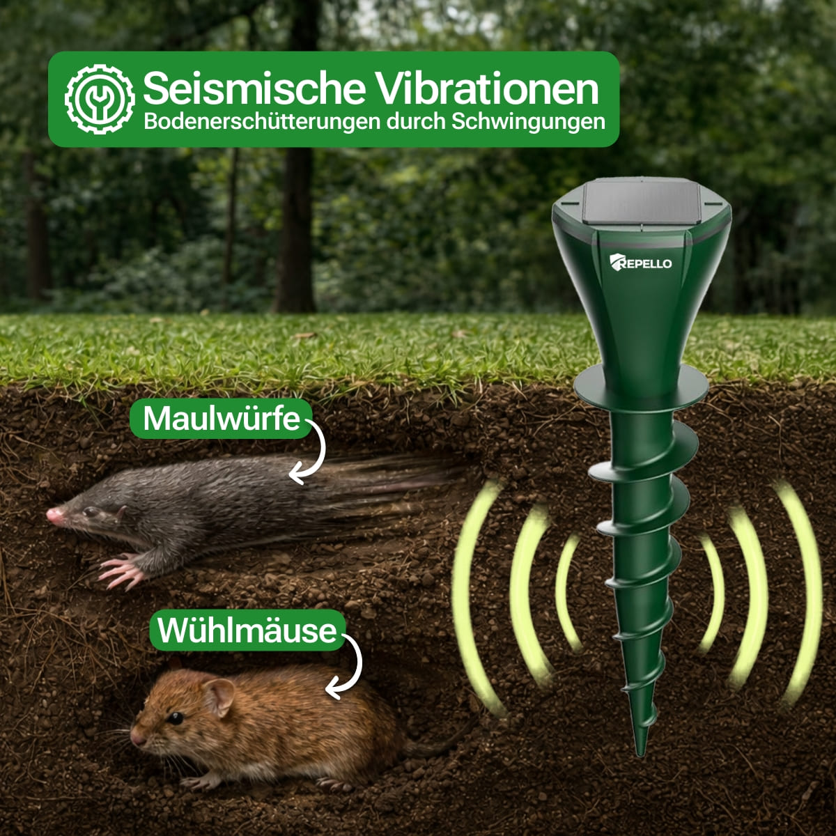 2x Sonic Pulse Pro™ | Maulwurf-Schutz