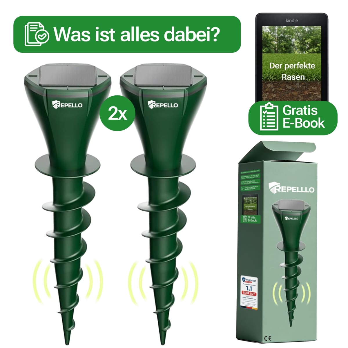 2x Sonic Pulse Pro™ | Maulwurf-Schutz