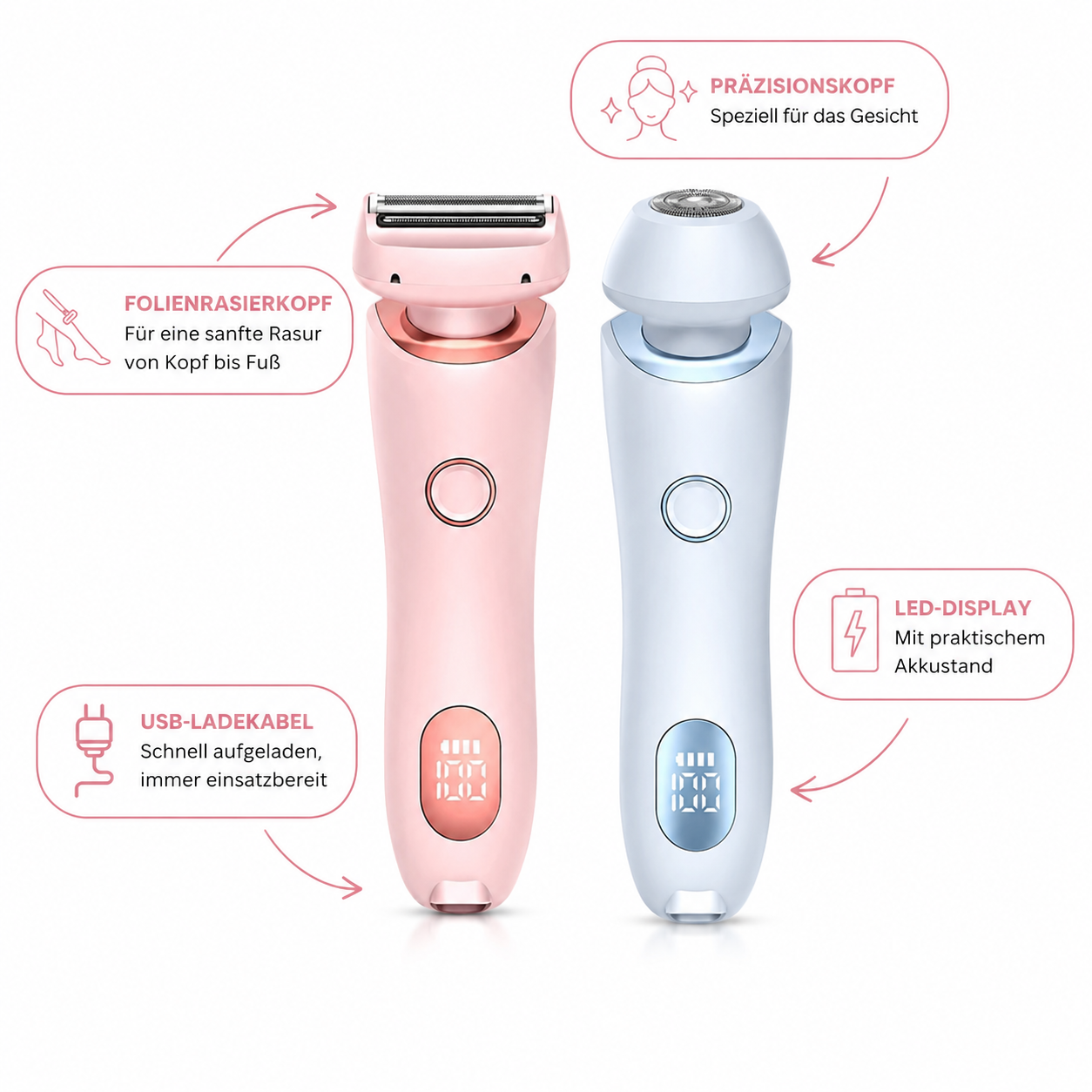 Lunelle™ Haarentfernungs-Set für glatte Haut im Sommer