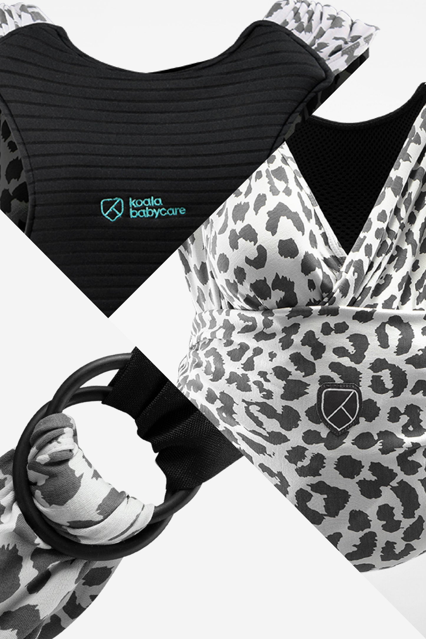CUDDLE BAND | Babytragetuch für Neugeborene | Leopardenmuster