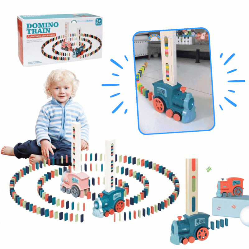 DominoTrain™ | Elektrischer Domino-Zug zum automatischen Aufstellen