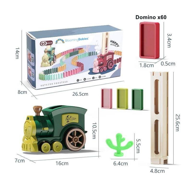 DominoTrain™ | Elektrischer Domino-Zug zum automatischen Aufstellen