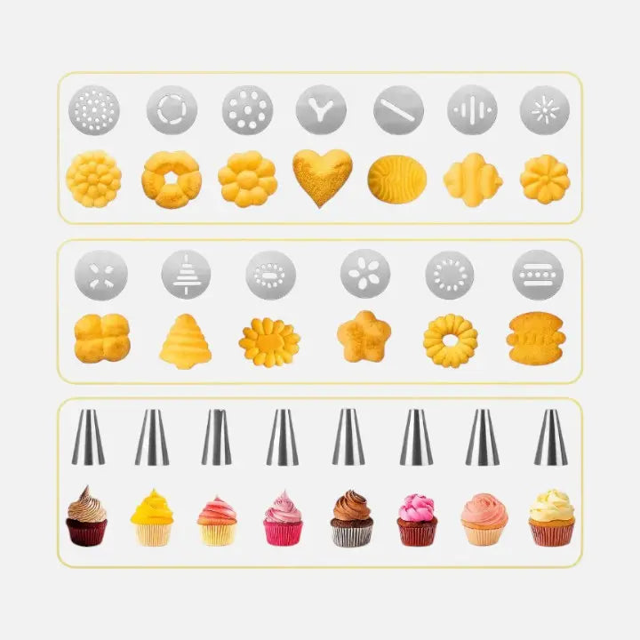 Edelstahl Spritzgebäckpresse Set