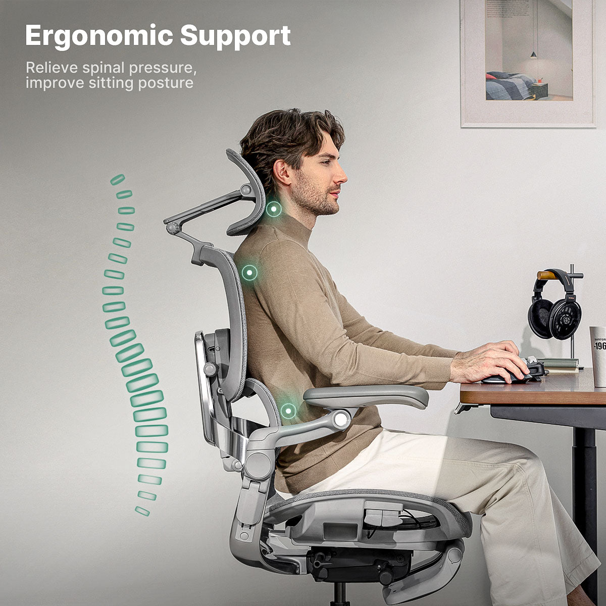Hinomi H2 Pro Ergonomischer Home-Office-Stuhl mit optionaler Fußstütze – Nachfolger des H1