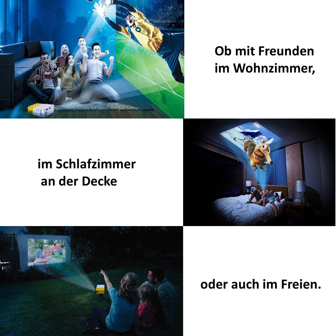 UltraLite™ Mini Beamer | Kompakt, Tragbar & Hochauflösend