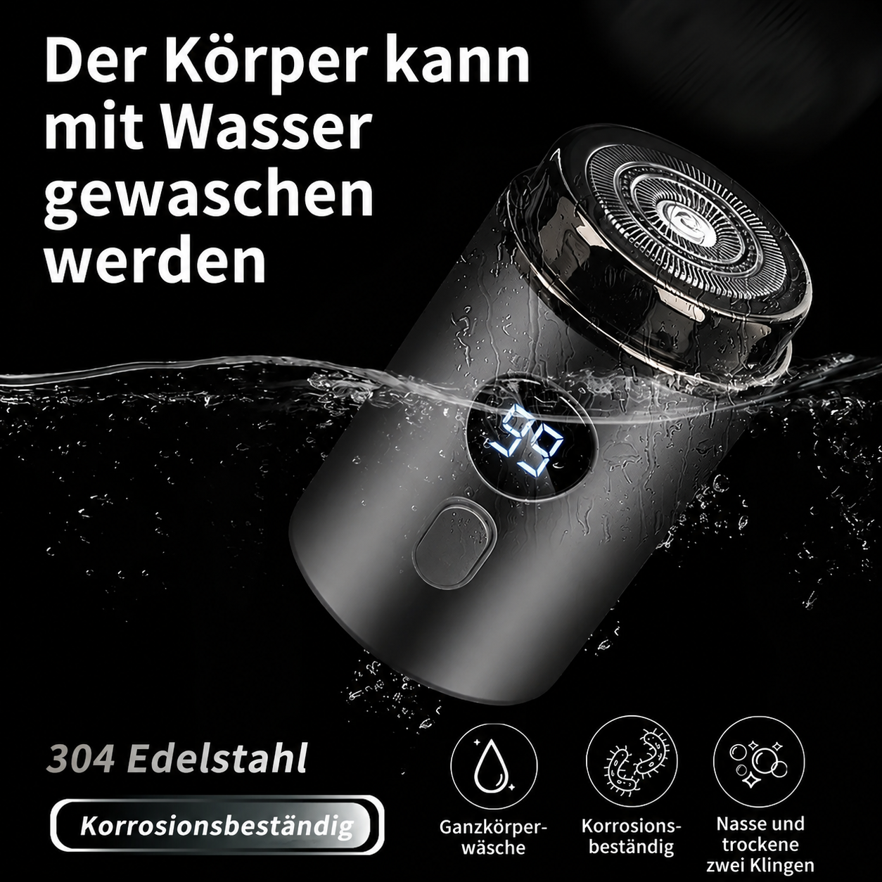 TrimGo™ – Kompakter Elektrorasierer für gepflegte Looks unterwegs