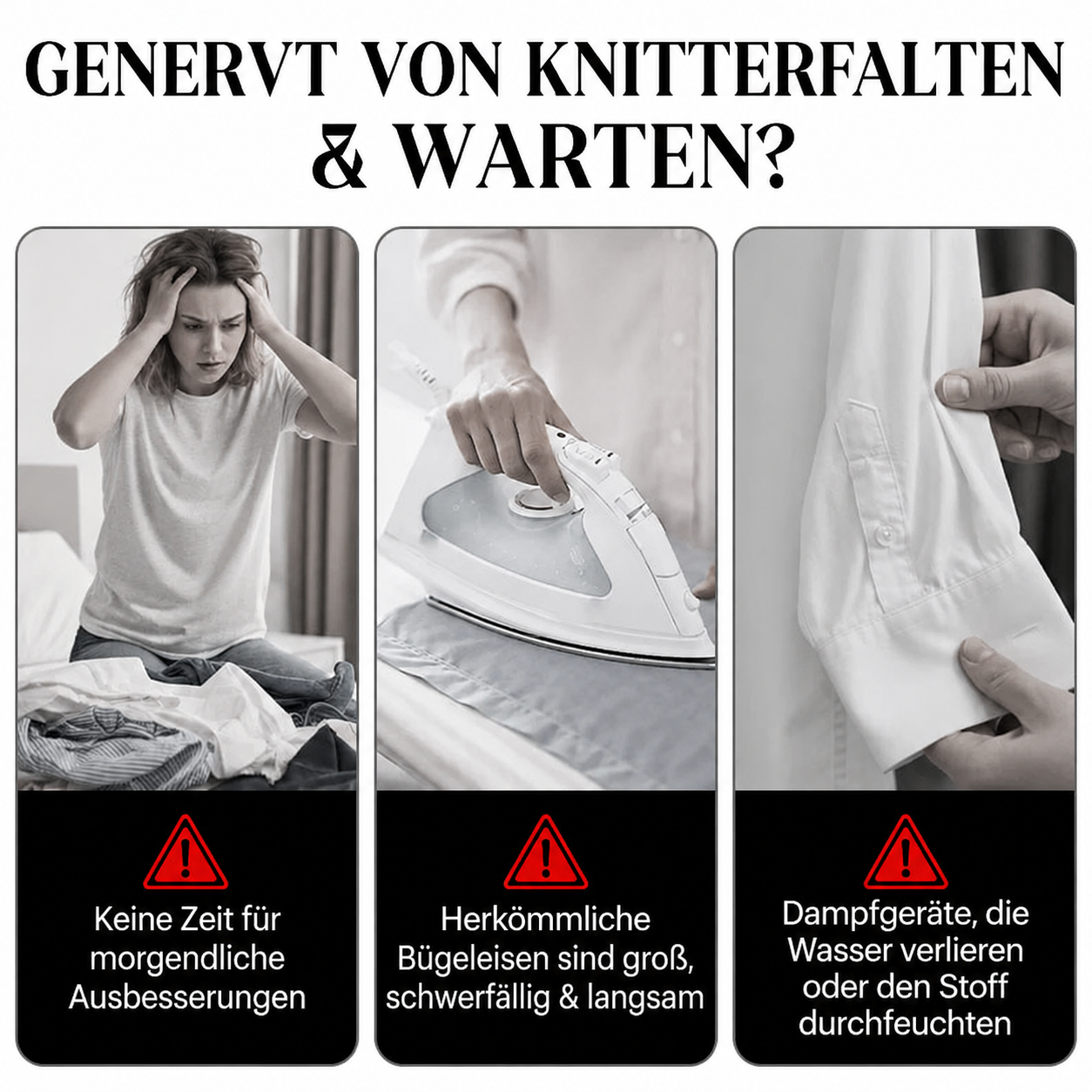 Steamora™ – 2-in-1 Dampfglätter für faltenfreie Kleidung ohne Bügelbrett