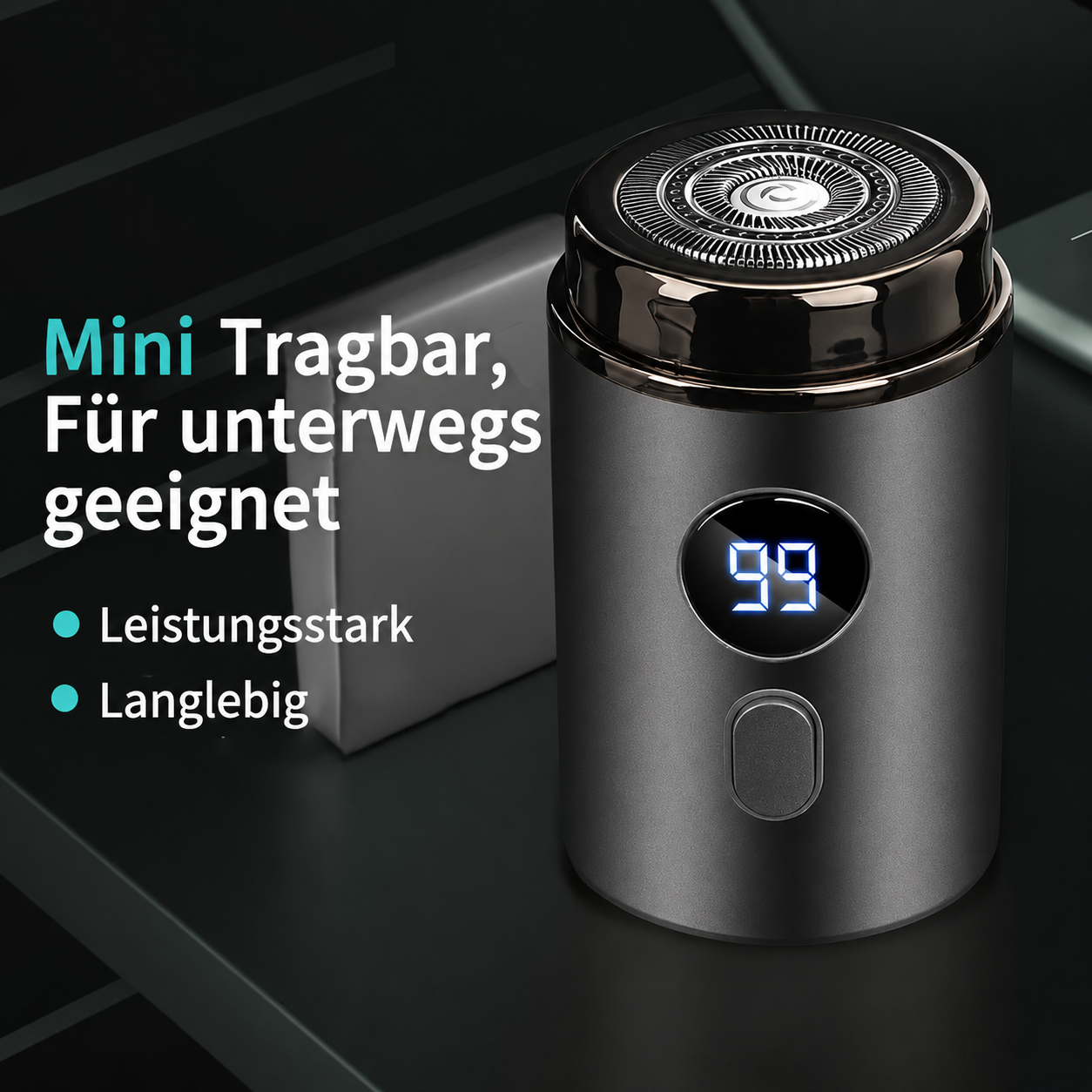 TrimGo™ – Kompakter Elektrorasierer für gepflegte Looks unterwegs