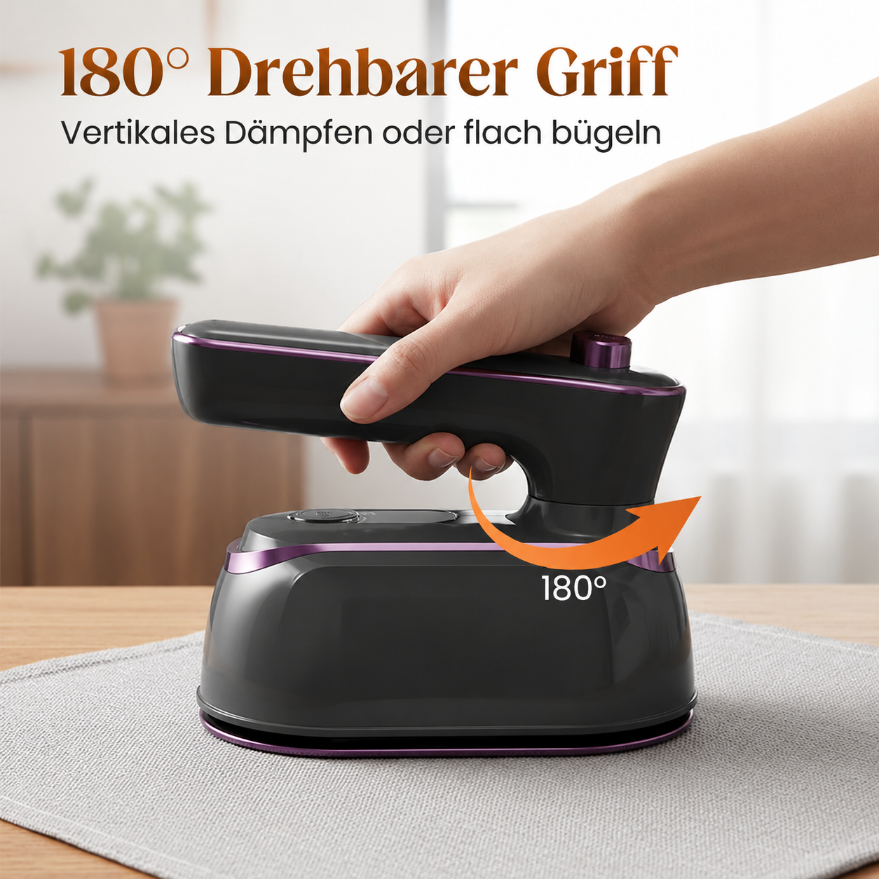 Steamora™ – 2-in-1 Dampfglätter für faltenfreie Kleidung ohne Bügelbrett