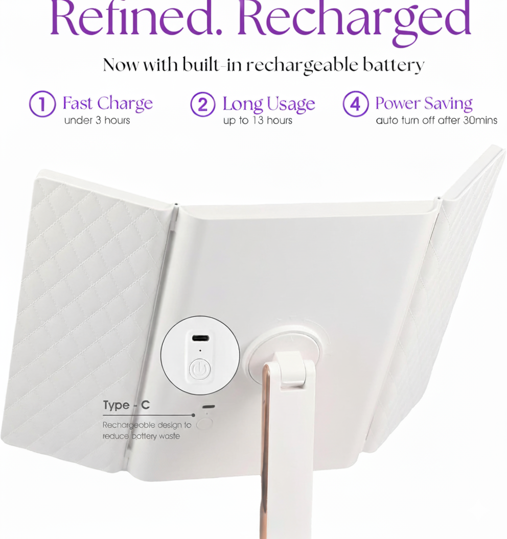 Trilight™ | Trifold LED Schminkspiegel