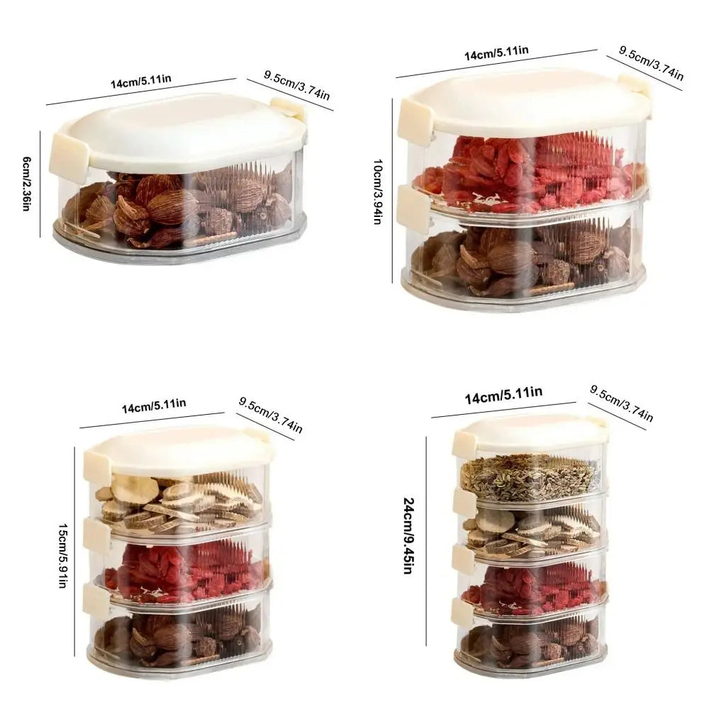 SpiceNest™ | Gewürzboxen | Mehr Ordnung in Sekunden | Stapelbar, luftdicht, transparent