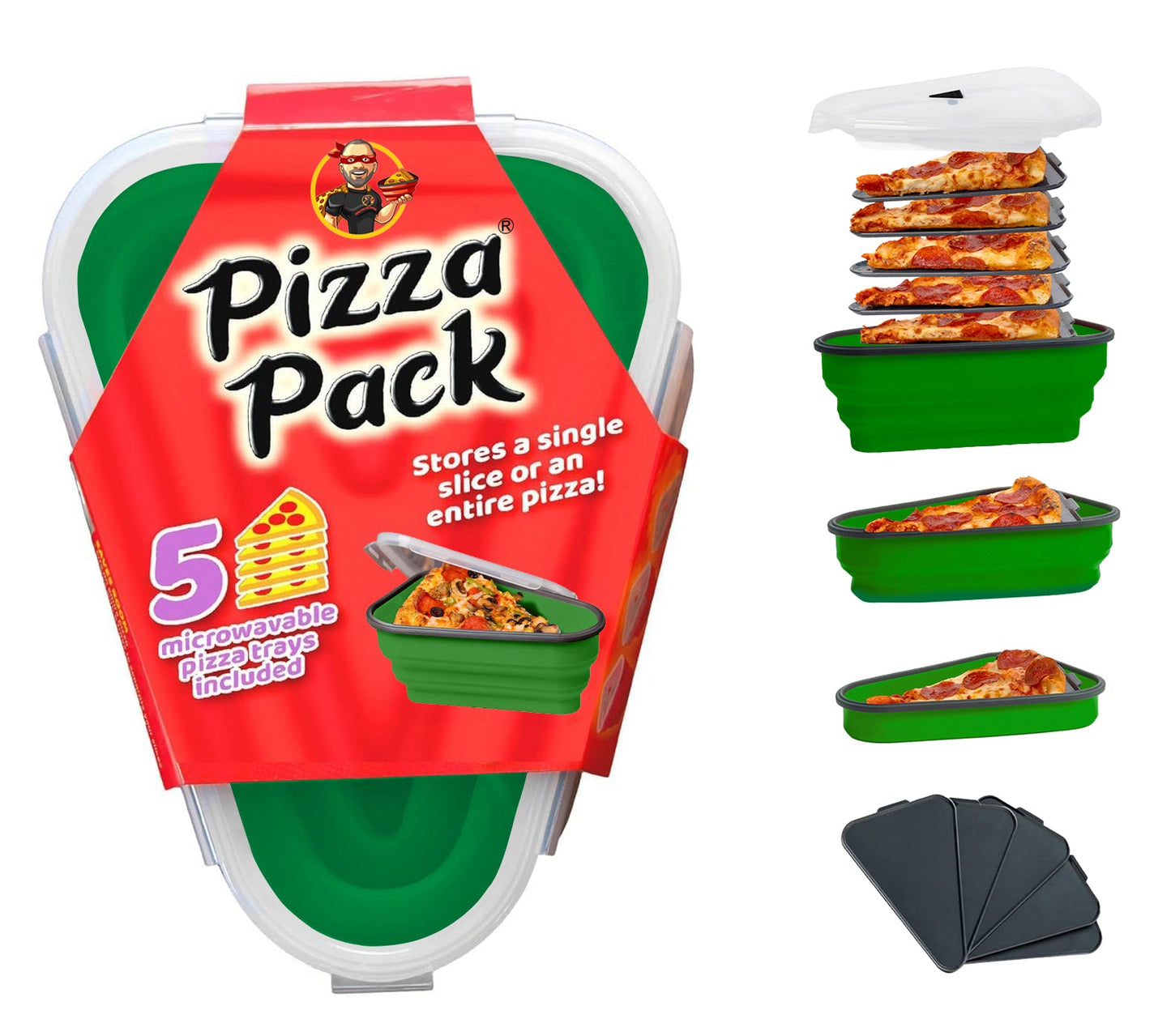 PizzaPack | Platzsparender Pizza-Container für den Kühlschrank