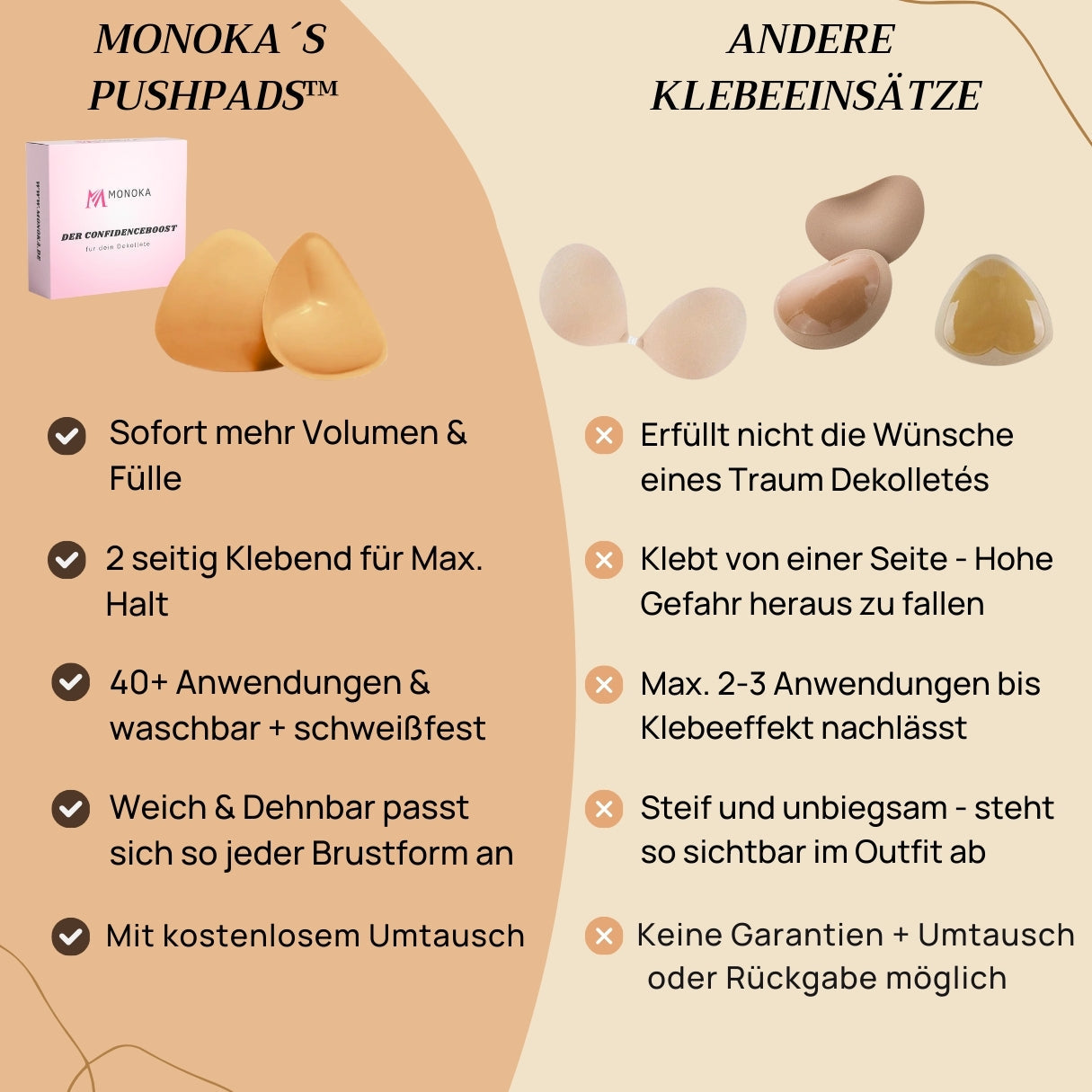 Monoka´s Pushpads™ - 2 Seitig klebende Pushup Nippelcover