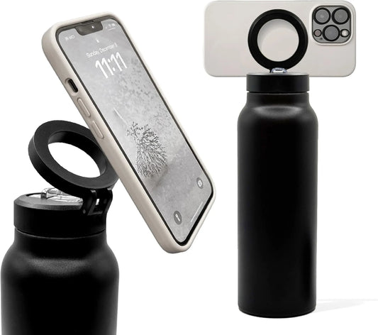 HydroMag™ | Magnetische SmartBottle mit Phone-Holder & 24h Isolierung